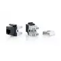 Equip Cat.6 Nesargāts Keystone Ligzda LSA, 8gab./iep., Plakana, Melna, LSA, Zelts, 23/26