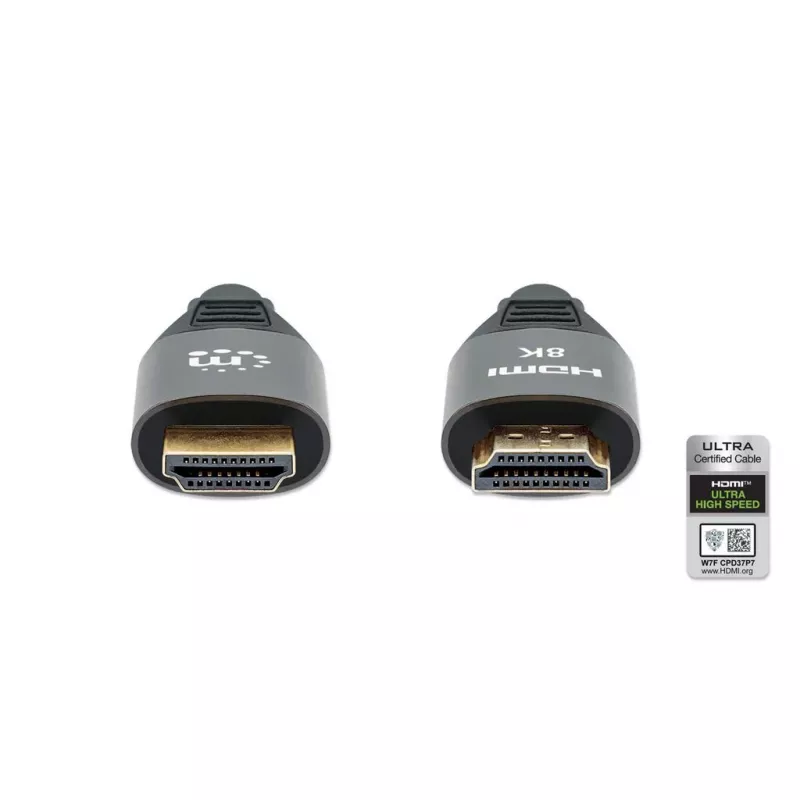 HDMI kabelis Manhattan 8K@60Hz 1m pīts vīrietis-vīrietis melns
