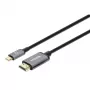 Manhattan USB-C uz HDMI kabelis, 4K@60Hz, 1m, Melns, Vīrietis-Vīrietis, Trīs gadu garantija