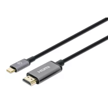 Manhattan USB-C uz HDMI kabelis, 4K@60Hz, 2m, Melns