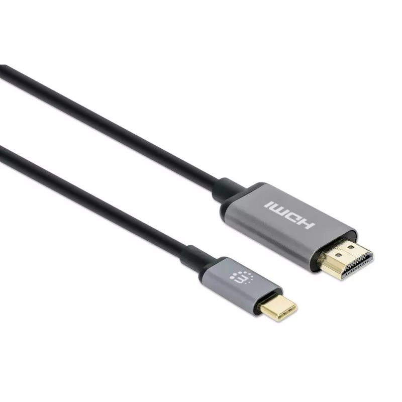 Manhattan USB-C uz HDMI kabelis, 4K@60Hz, 2m, Melns