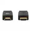 Manhattan HDMI kabelis ar Ethernet (plakans), 4K@60Hz (Premium High Speed), 5m, vīrietis-vīrietis, melns, Ultra HD 4k x 2k, pilnībā ekranēts, apzeltīti kontakti, mūža garantija
