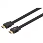 Manhattan HDMI kabelis ar Ethernet (plakans), 4K@60Hz (Premium High Speed), 10m, vīrietis-vīrietis, melns, Ultra HD 4k x 2k, pilnībā ekranēts, apzeltīti kontakti, mūža garantija