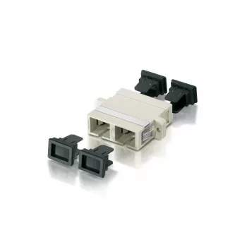 Equip SC šķiedras optikas adapteris OM4, SC, bēšs, daudzmodu, 25.5 mm, 27.8 mm, 9.35 mm