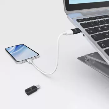MicroConnect USB4-CCF-240W USB-C kabelis 2 m Melns
