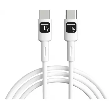 Techly ICOC-MUSB20-C60W1 USB kabelis USB 2.0 1 m balts USB C