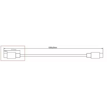 Microconnect DOCKUSB3.2CC1 USB kabelis USB-C 1 m, melns