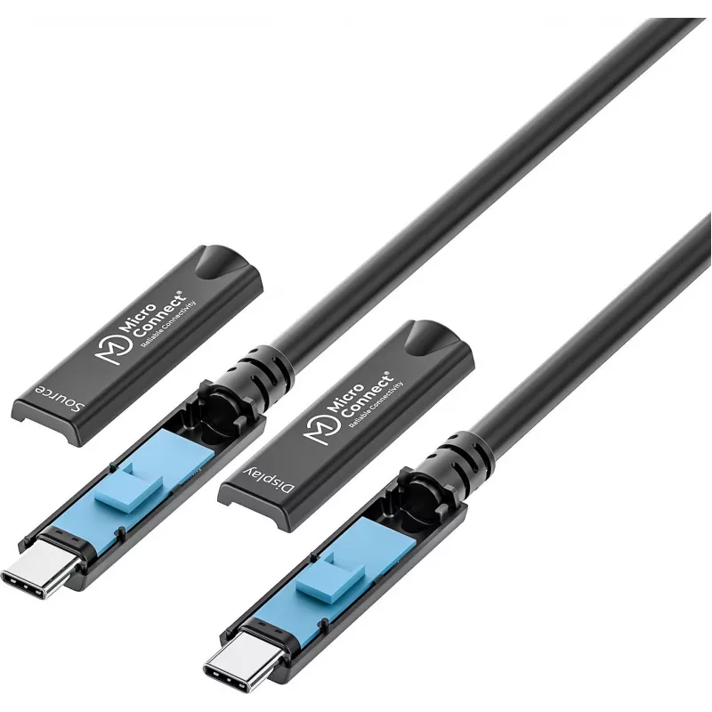 USB-C kabelis MicroConnect MC-USB3.2CC15-8K-OP, 15 m, USB-C uz USB-C, 8K atbalsts