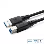 USB A-B datu kabelis MicroConnect USB3.0AB2B-LSZH 2 m, USB 3.2 Gen 1 (Micro-B/B), ar zemu dūmu un halogēna saturu