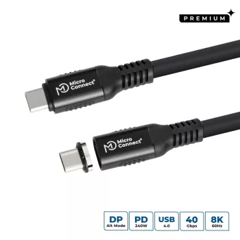 MicroConnect MC-LS-USB4CC1.0 USB kabelis 1 m USB C Melns