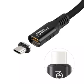 MicroConnect MC-LS-USB4CC1.0 USB kabelis 1 m USB C Melns