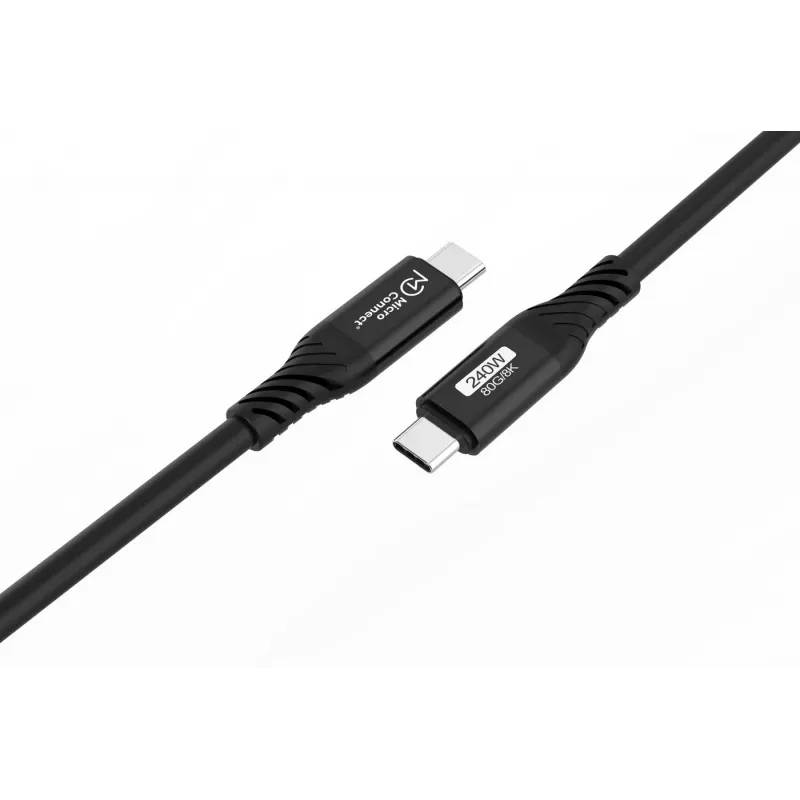 MicroConnect USB4CC05-240W-80GBPS Premium USB4 Gen 4 USB-C vads, 0,5 m, 80 Gbps, 240 W
