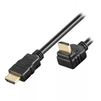 Techly 5m High Speed HDMI kabelis ar Ethernet A/A M/M Leņķveida Melns ICOC HDMI-LE-050