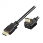 Techly 5m High Speed HDMI kabelis ar Ethernet A/A M/M Leņķveida Melns ICOC HDMI-LE-050