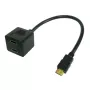 Techly ICOC-HDMI-F-002 HDMI kabelis 0.3 m HDMI Type A (Standarta) 2 x HDMI Type A (Standarta) Melns