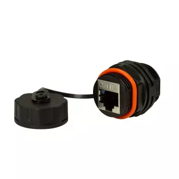 Dzimuma mainītājs LOGON NETWORKING TWPGLAND83 RJ-45 Melns