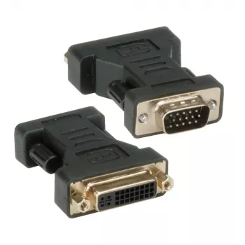 Techly IADAP DVI-9100 DVI uz VGA adapteris, melns