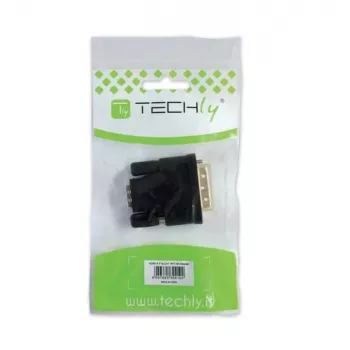 Techly IADAP DVI-9100 DVI uz VGA adapteris, melns