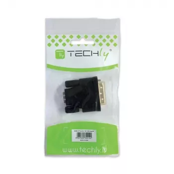 Dzimuma pārveidotājs DVI-D Melns Techly IADAP-DVI-HDMI-F