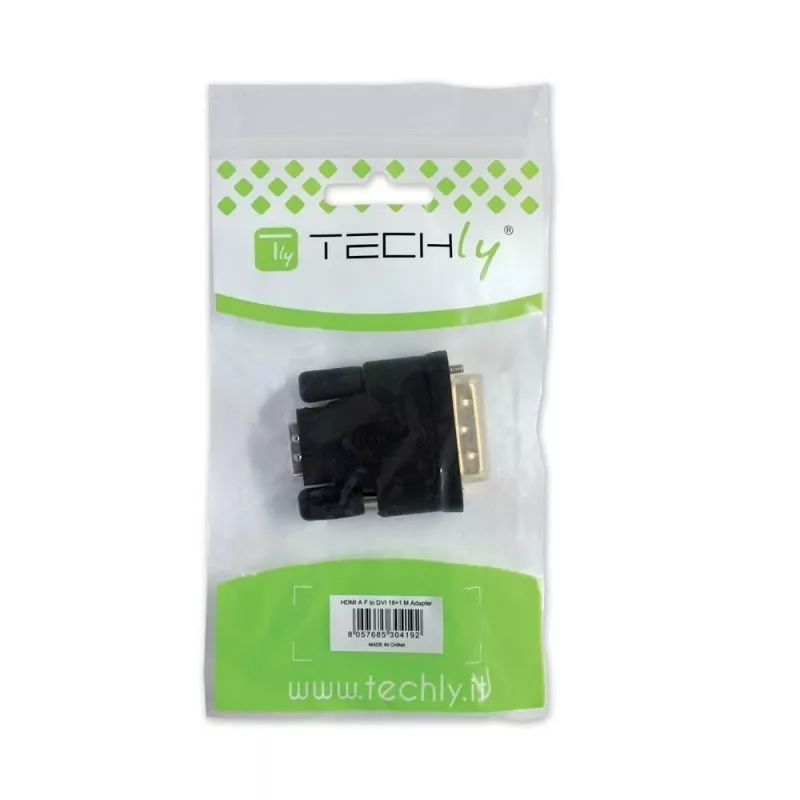 Dzimuma pārveidotājs DVI-D Melns Techly IADAP-DVI-HDMI-F