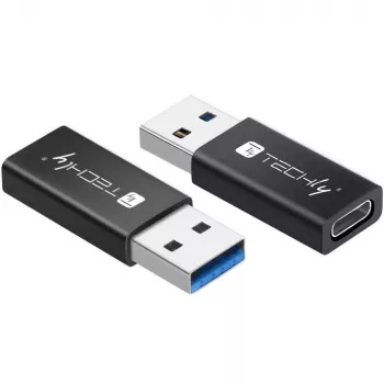 USB pārejas adapteris Techly IADAP USB3-AFT USB A uz USB C melns