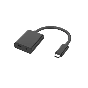 Microconnect USB3.1CPD35MM USB 3.2 Gen 1 Type-C audio adapter un centrmezgls ar 3.5 mm ligzdu, melns