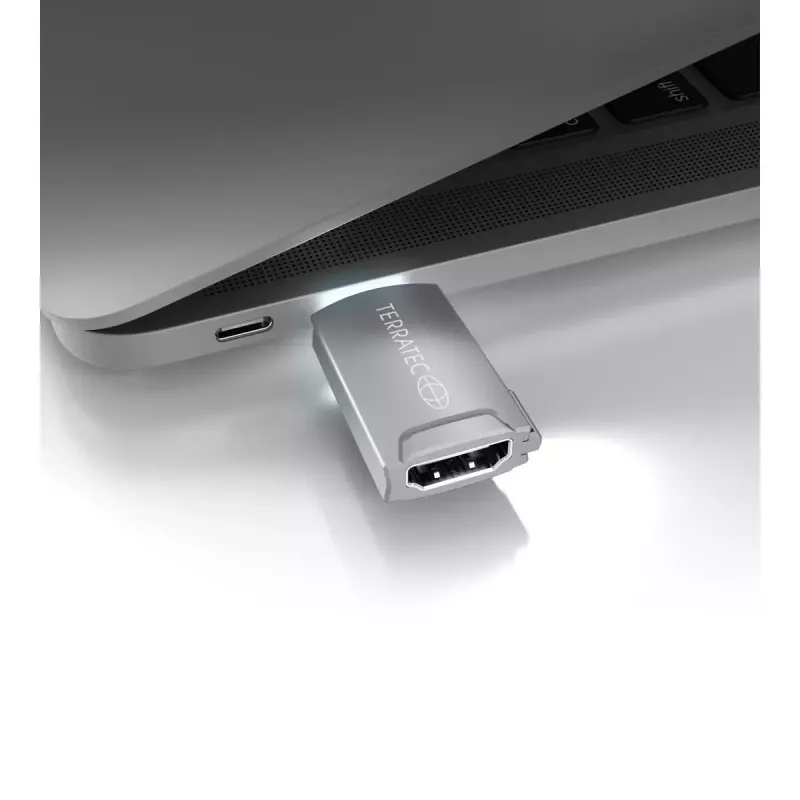Savienotājkabelis Terratec CONNECT C12 USB Type-C HDMI Pelēks