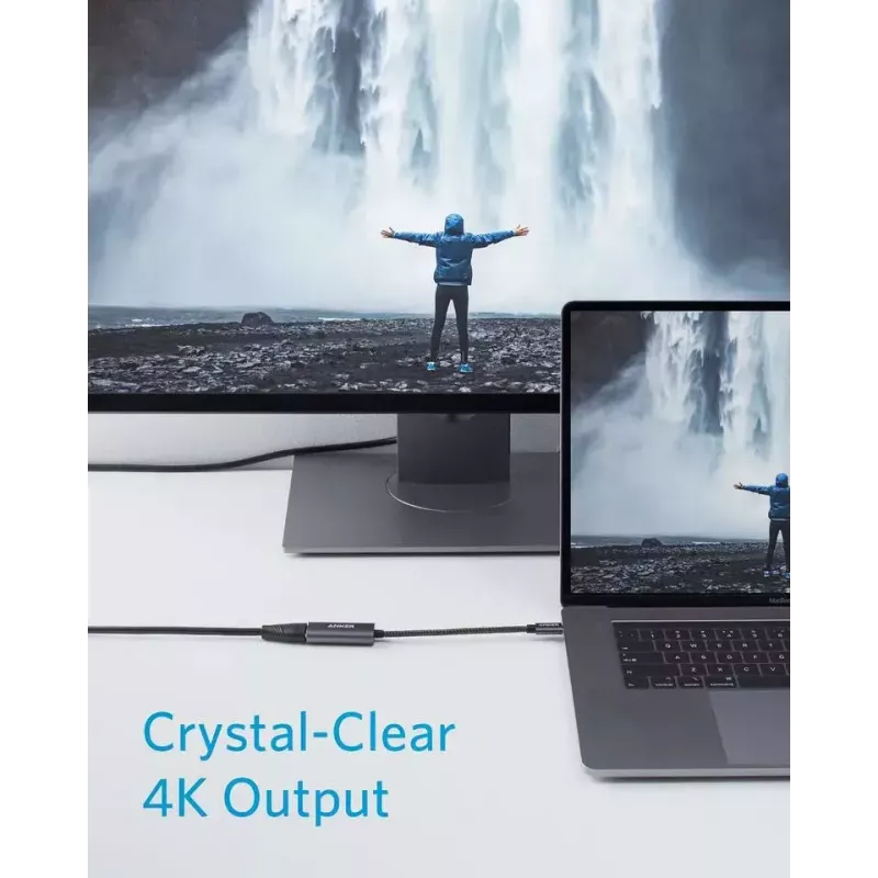 Anker A83120A1 PowerExpand+ video adapters no USB-C (tēviņš) uz HDMI (mātīte), melnā krāsā
