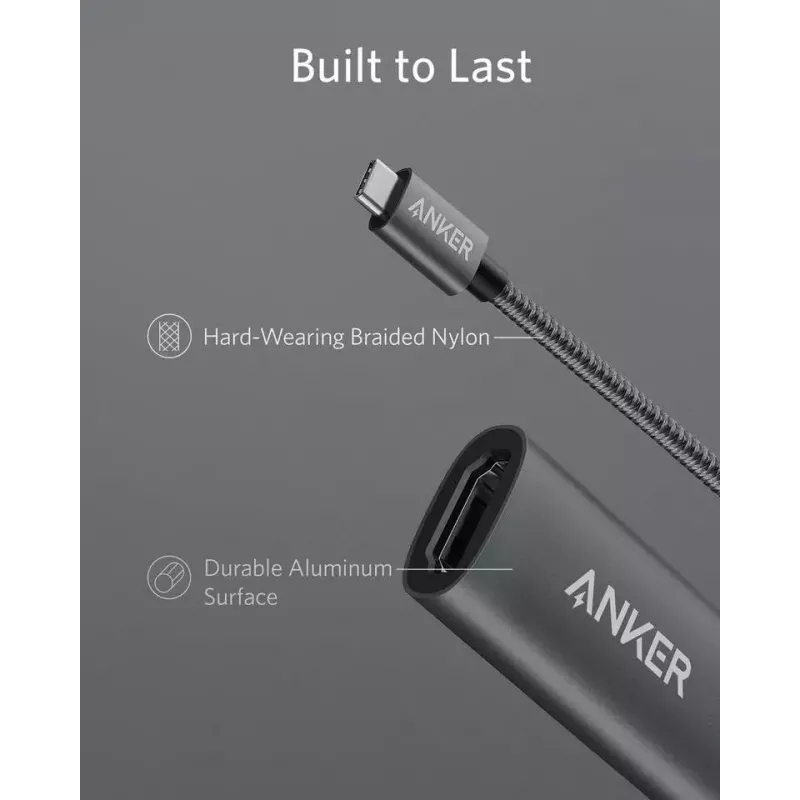 Anker A83120A1 PowerExpand+ video adapters no USB-C (tēviņš) uz HDMI (mātīte), melnā krāsā