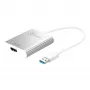 j5create JUA354 USB 3.0 uz 4K HDMI displeja adapteris sudraba krāsā