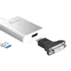 j5create JUA354 USB 3.0 uz 4K HDMI displeja adapteris sudraba krāsā