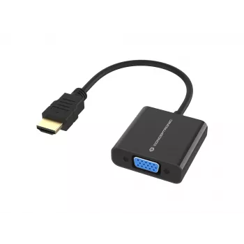 Conceptronic ABBY20B HDMI-VGA adapteris, 0.25 m, HDMI A tipa (standarta), VGA (D-Sub), tēviņš, mātīte, taisns