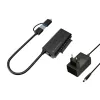 Conceptronic ABBY21B USB 3.0 SATA Adapter ar barošanas bloku, 2.5 inch un 3.5 inch SATA HDD/SSD, 2-in-1 USB C/A kabelis