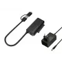 Conceptronic ABBY21B USB 3.0 SATA Adapter ar barošanas bloku, 2.5 inch un 3.5 inch SATA HDD/SSD, 2-in-1 USB C/A kabelis