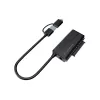 Conceptronic ABBY21B USB 3.0 SATA Adapter ar barošanas bloku, 2.5 inch un 3.5 inch SATA HDD/SSD, 2-in-1 USB C/A kabelis