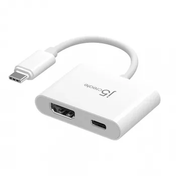 j5create JCA152 USB-C uz 4K HDMI adapteris ar Power Delivery, Melns