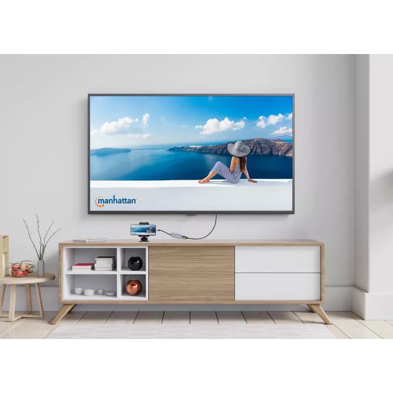 Manhattan USB-C Doks/Hubs HDMI USB-A USB-C 100W Power Delivery 4K 60Hz (190299)
