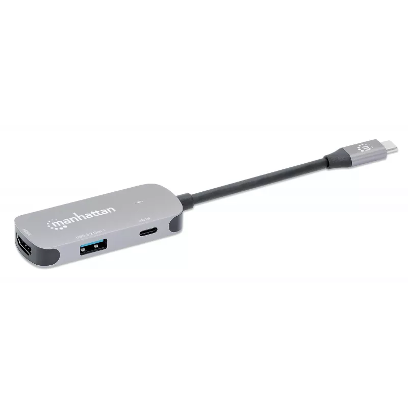 Manhattan USB-C Doks/Hubs HDMI USB-A USB-C 100W Power Delivery 4K 60Hz (190299)