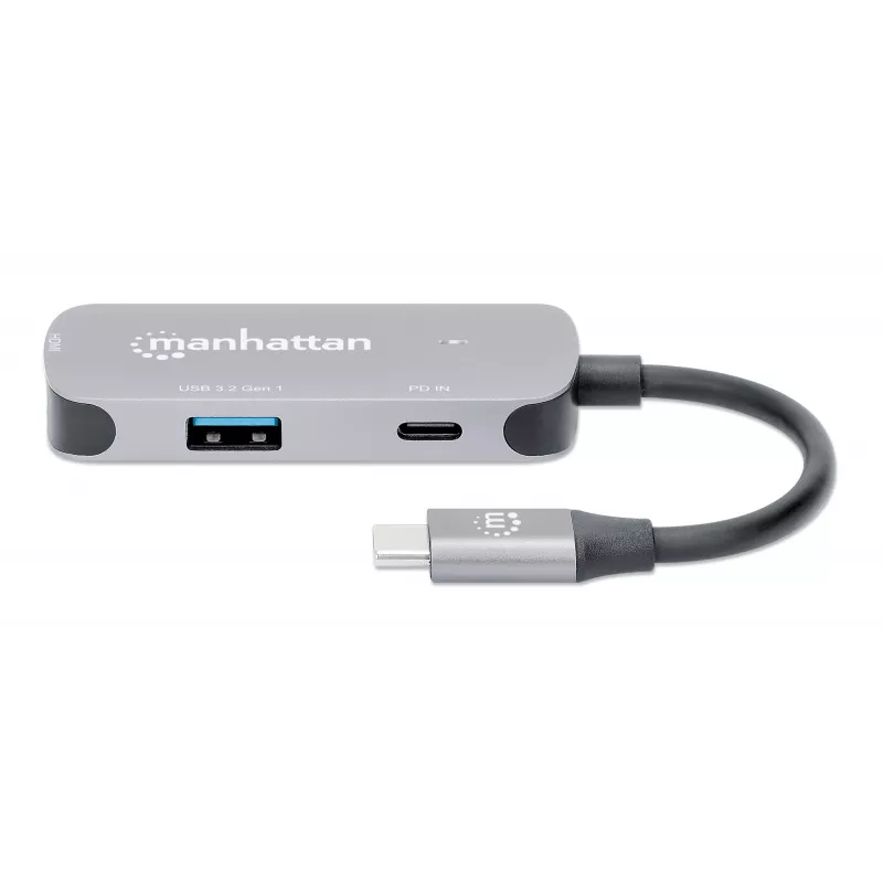 Manhattan USB-C Doks/Hubs HDMI USB-A USB-C 100W Power Delivery 4K 60Hz (190299)