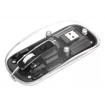 Bezvadu pele Manhattan Transparent Rechargeable USB