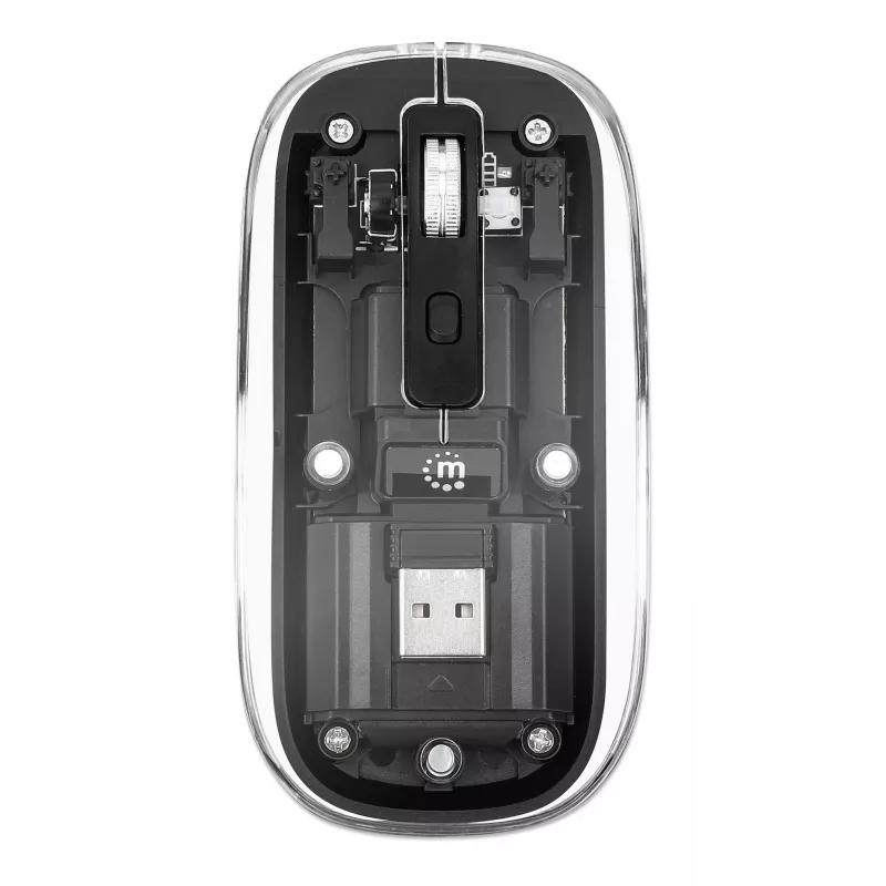 Bezvadu pele Manhattan Transparent Rechargeable USB