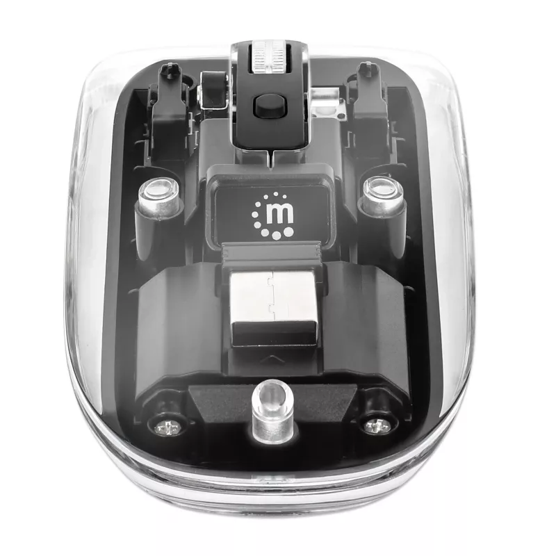 Bezvadu pele Manhattan Transparent Rechargeable USB