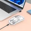 Manhattan caurspīdīga bezvadu uzlādējama pele USB