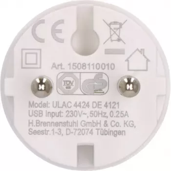 Strāvas adapteris ar spraudni Type F / Type C Brennenstuhl 1508110010 2.4A USB