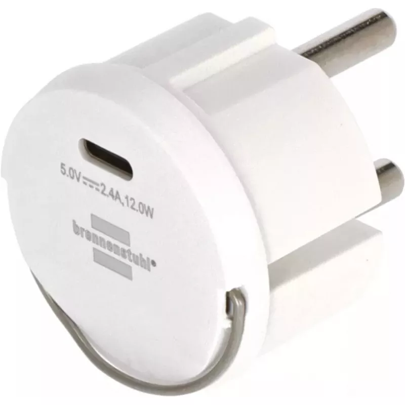 Strāvas adapteris ar spraudni Type F / Type C Brennenstuhl 1508110010 2.4A USB