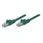 Intellinet tīkla vads Cat5e, 0,5 m, zaļš, CCA, U/UTP, PVC, RJ45, zeltīti kontakti, aizsargāts, mūža garantija