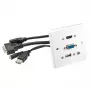 Lindy Multi AV 60220 sienas panelis ar HDMI, VGA, USB A un 3,5 mm ligzdām