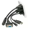 Lindy Multi AV 60220 sienas panelis ar HDMI, VGA, USB A un 3,5 mm ligzdām