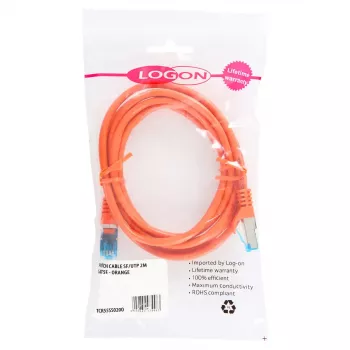 Tīkla kabelis LOGON TCR55SS100O Cat5e SF/UTP (S-FTP) Oranžs 10 m RJ-45–RJ-45