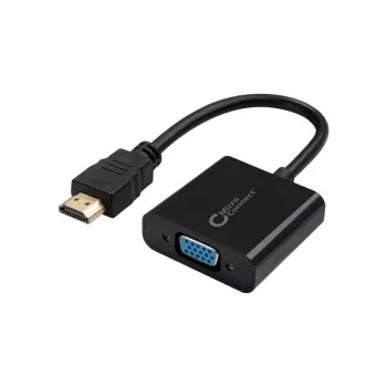 Microconnect HDMVGA1B video kabeļa adapteris 0,15 m HDMI A tipa (standarta) uz VGA (D-Sub) melns